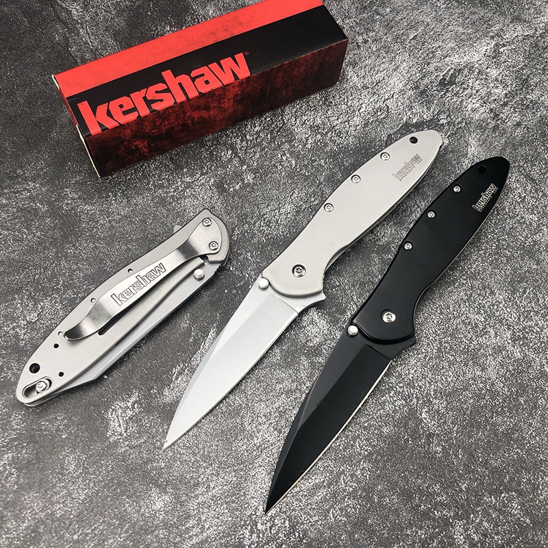 

Kershaw 1660 Ken Onion Leek Assisted Flipper Knife 3/ Bead Blast Plain Blade Stainless Steel Handles Outdoor Camping Hunting Pocket Tactical Self Defense EDC