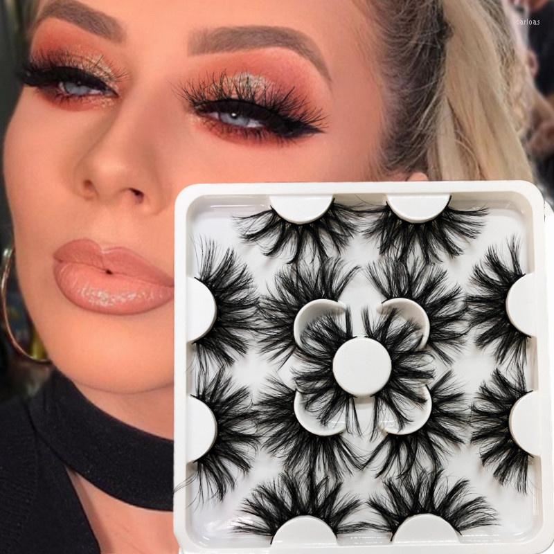 

False Eyelashes Reusable Faux Mink Lashes 25mm Fluffy Thick Messy Wholesale Natural Long Extension