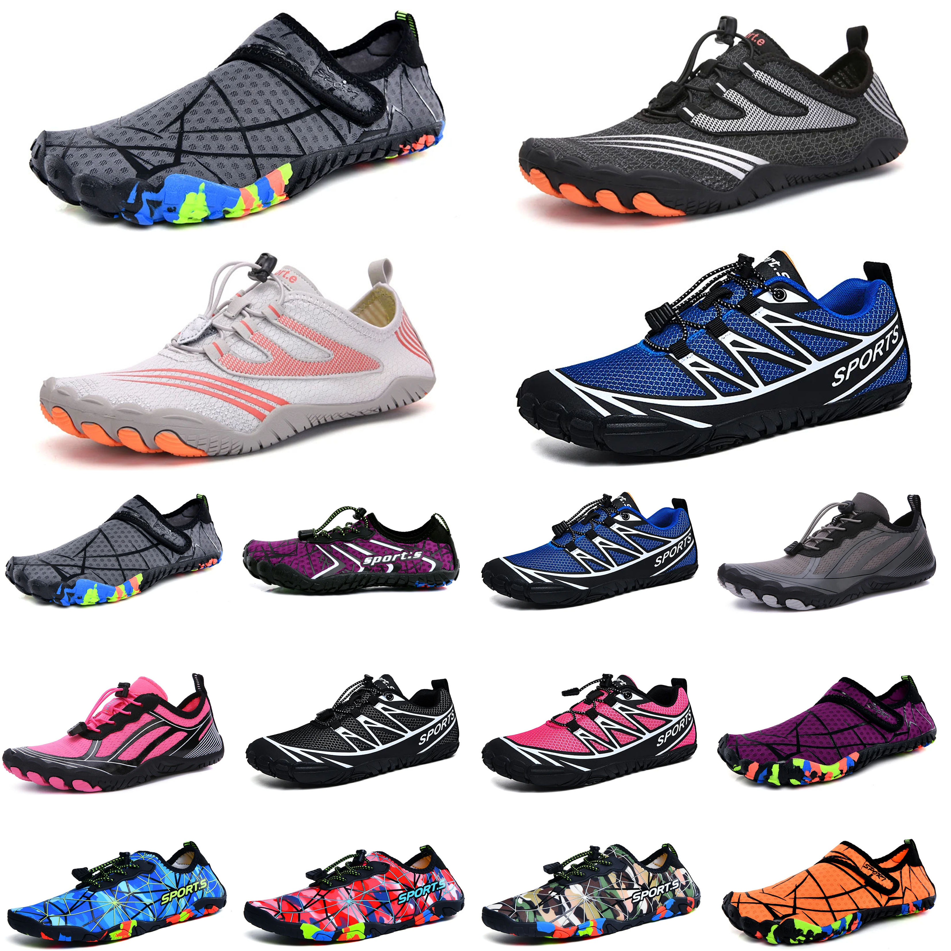 

Water Shoes green pink gold yellow wading shoes beach shoes couple soft-soled creek sneakers grey barefoot skin snorkeling fitness womenLightweight non-slip shoes