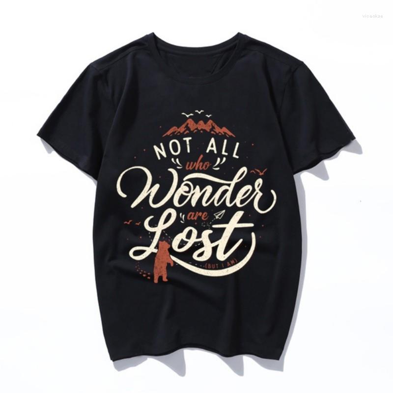 

Men' T Shirts Not All Who Wander Are Lost Shirt Women Plus Size Letter O Ne Women' Print Tee Tops Men Clothes 2023, Black