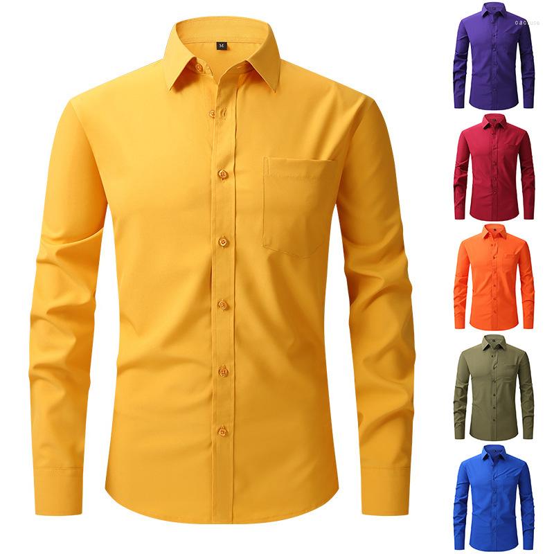 

Men' Casual Shirts 15-Color Men' Business 2023 Spring Summer Fashion All-match Long-sleeved Formal Shirt Male High Quality Tops, W7-1