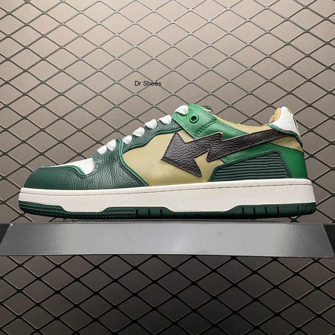 

SK8 Bapestas Bathing Sneaker Ape Sta Shoes M2 Stas ABC Bath Designer Casual Shoes Low-Top TOP Quality Sneakers Monkey Shape Size 36-45, Color 2