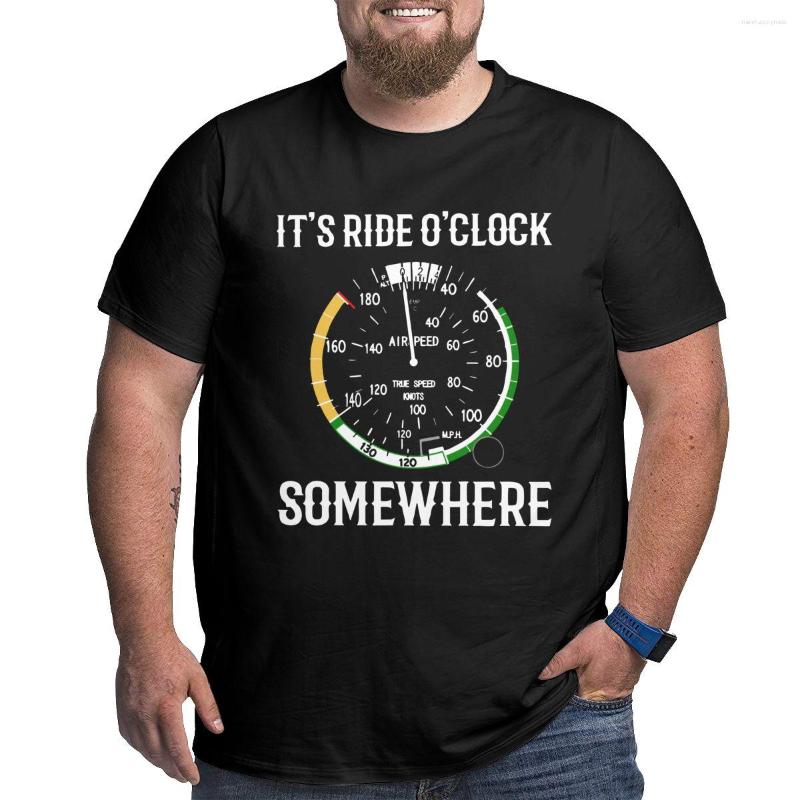 

Men's T Shirts Ride O'clock Vintage Collector Gift Shirt Motorcycle Cafe Racer Cotton Big Tall Tees Funny Plus Size 6XL Clothes, Black