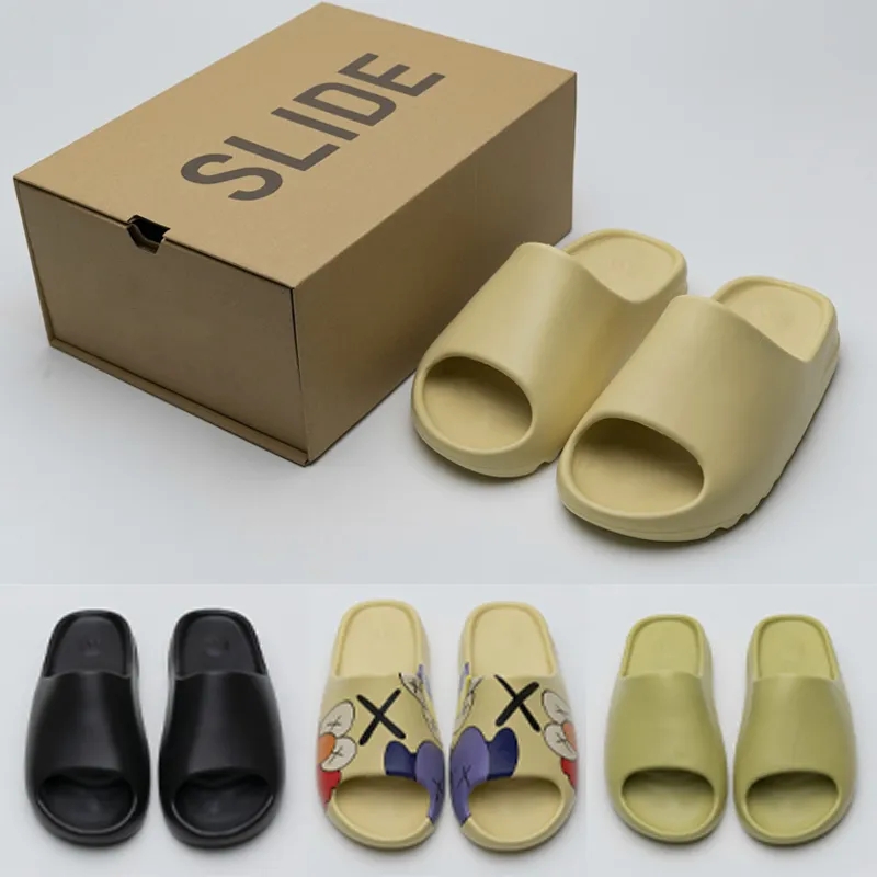 

Designer foam slide slippers EVA for mens womens Comfortable Sandals Glow Green Soot Onyx Black Bone Resin Desert Sand Pure slides, #8