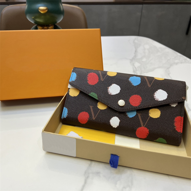 

Designer YK Wallet Men Purse Women Artistic Poor Handwriting Card Holder Genuine Leather 2 Size Cover Standard Wallets, 12cm