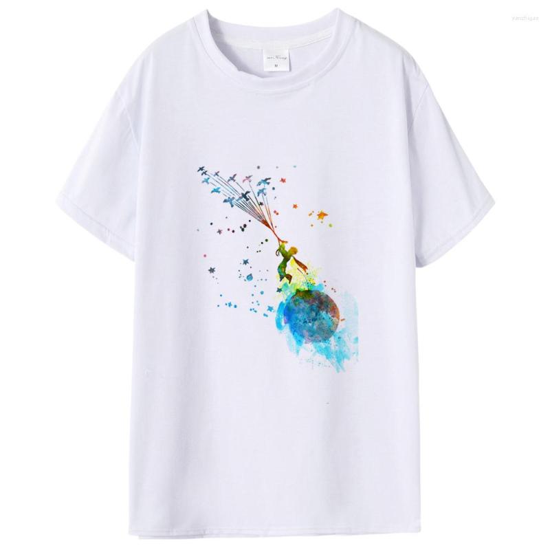

Men's T Shirts 2023 Men The Little Prince Shirt Summer Funny T-shirt Short Sleeve O-neck Tshirt Male Cool Cartoon Tops Tees, White