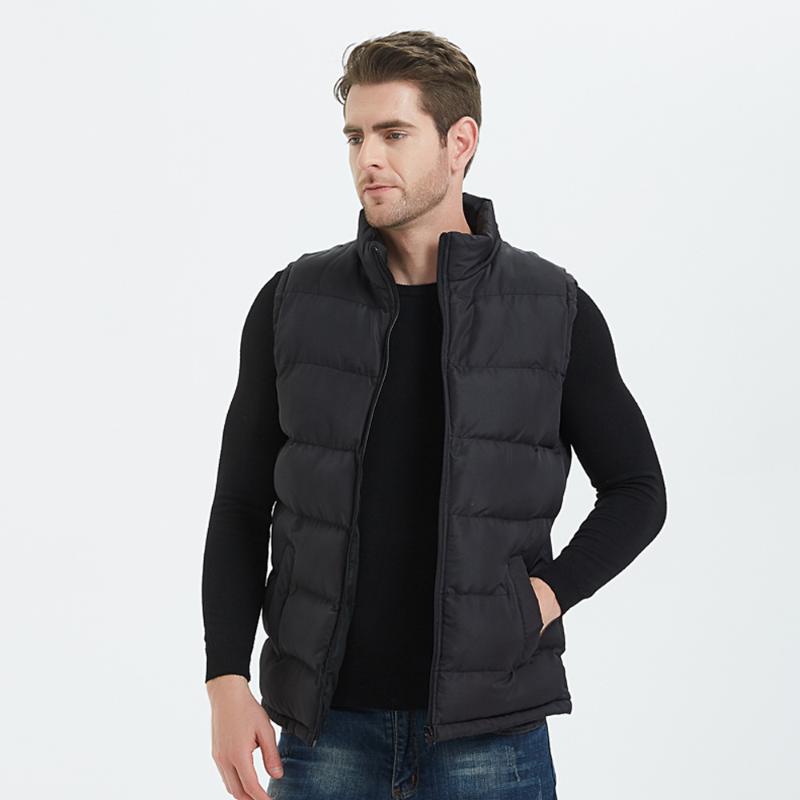 

Men' Vests 2023 Autumn Vest Men Stand Collar Sleeveless Jacket Casual Cotton Liner Black Blue Red Waistcoat Euro Size -XXL