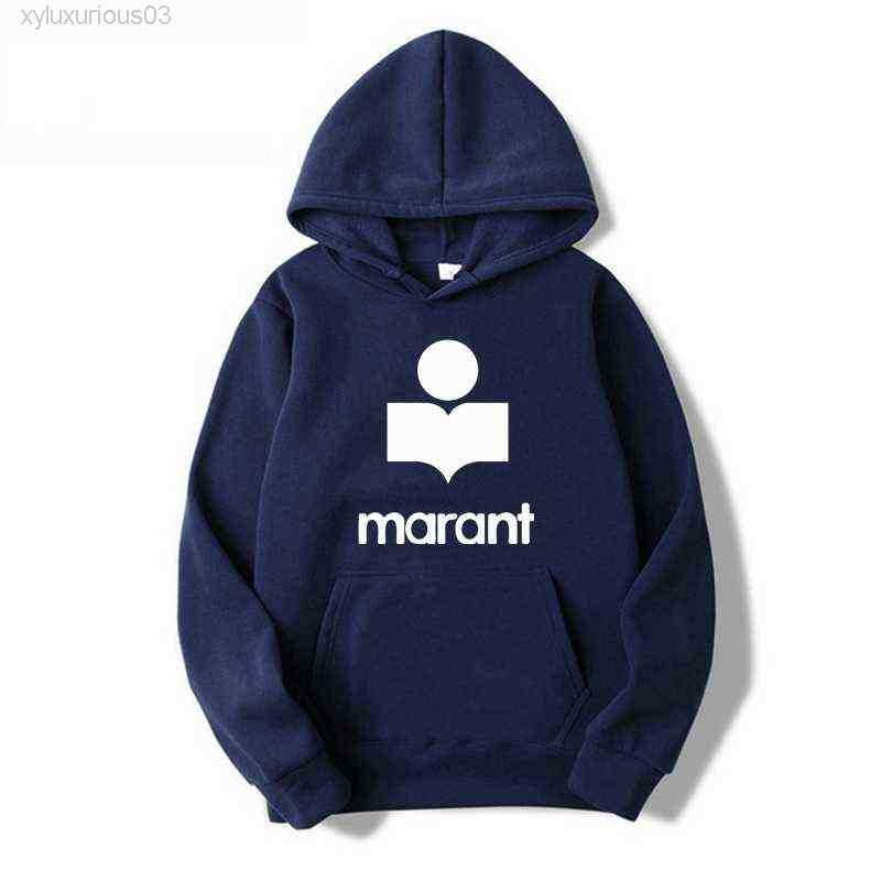 

Autumn/winter Men's Hoodie Marant Printed Sweatshirt Fashion Warm Streetwear Casual High Quality Sweatshir, Purple