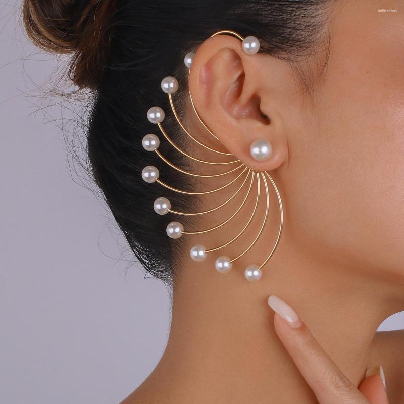 

Stud Earrings White Big Boho Imitation Pearl Round Female Gold Color Korean Jewelry Statement
