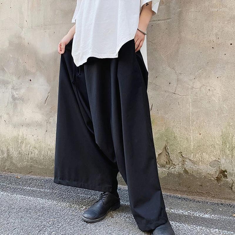

Men' Pants Men' Baggy Spring And Autumn Punk Style Performance Dress Dark Fashion Casual Large Size, Black