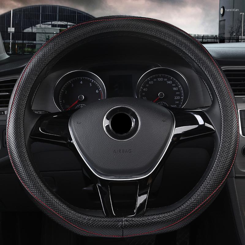 

Steering Wheel Covers D-Ring 37-38cm Cover Leather Breathable Non-slip Car Stying