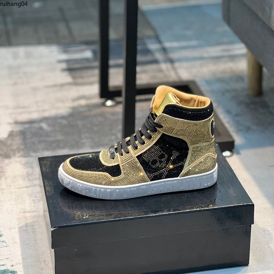 

Running shoes men's casual High help PIEIN sports PHILIPP Real leather Sneakers Storm outdoor chaussures de designer Christmas mnbvxxx rh40000002