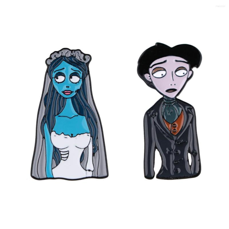 

Brooches MD3085 Cartoon Couple Character Collection Lapel Pins Enamel Pin For Clothes Badges On Backpack Cosplay Halloween Jewelry Gifts
