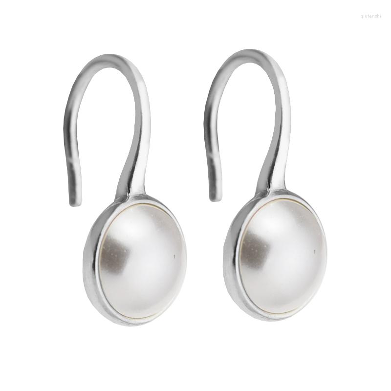 

Dangle Earrings Luminous Droplets Pearl 925 Sterling Silver Jewelry For Woman Make Up Fashion Female Party Wholesale