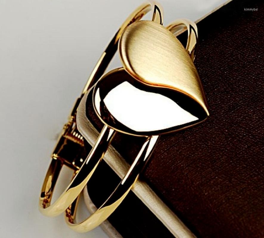

Charm Bracelets Stainless Steel Heart Pendant Vintage Chain For Women Bohemian Padlock Thick Bracelet Women's Jewelry Gift