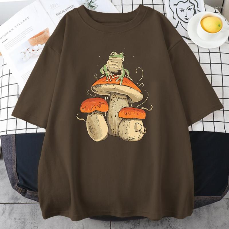 

Women's T Shirts Summer Women T-shirt Fashion Short Sleeve Shirt 3d Mushroom Print Streetwear Harajuku Material Retro Female Y2k Clothes, C01-hh00797