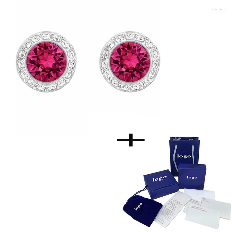 

Stud Earrings 2023 Elegant Women Wear Rose Red Pierced To Commemorate The Day