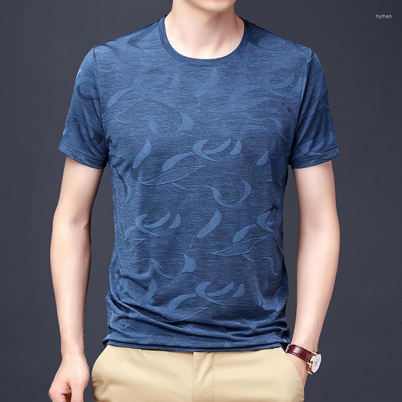 

Men's T Shirts T-Shirt Male Round Collar Short Sleeve Tee Shirt Men 2023 Spring Summer Top Brand Clothing Slim Fit Cotton Boyfriend Gift, 8809-blue