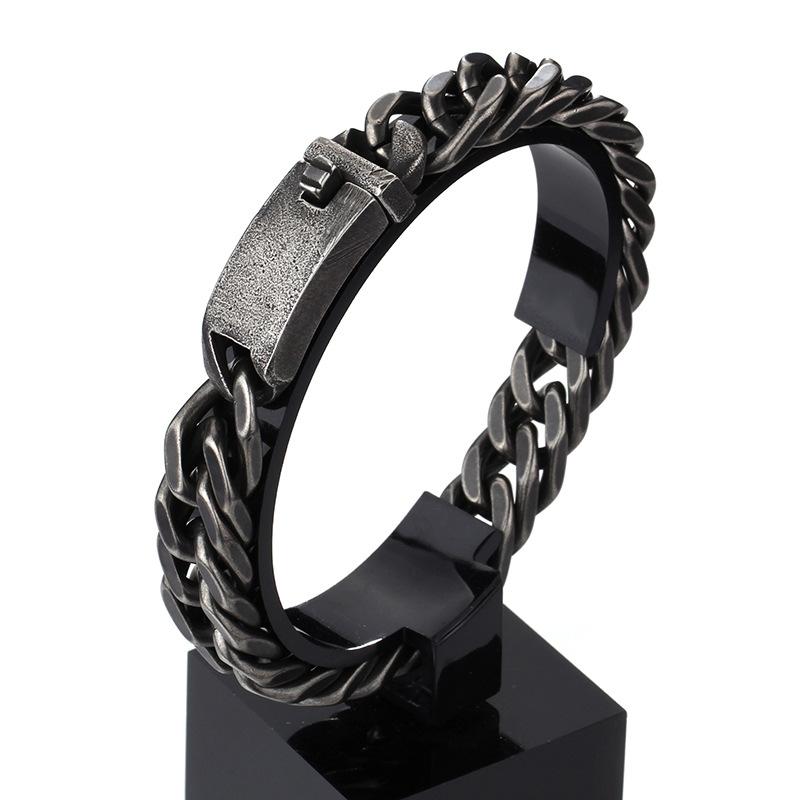 

Link Bracelets Chain Men's Trend Jewelry Hand Punk Party Bangles Stainless Steel Man Accessories Gothic Style Bangle Men Bracelet