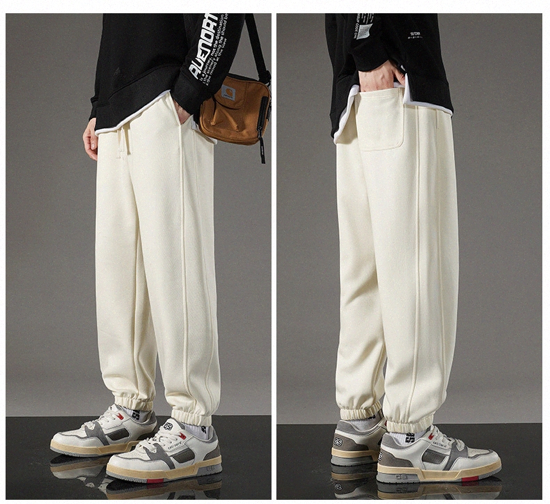 

2023 summer Men's Pants Loose casual sweatpants Cotton Blend Drawstring Straight Sports Casual Asian size M-5XL 71uN#