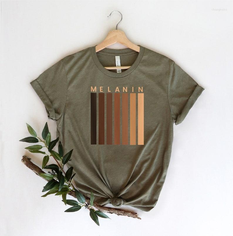 

Women's T Shirts Melanin Shirt Black Lives Matter I Can't Breathe T-Shirt Racial Equality Tee Cotton O Neck Short-Sleeve Unisex Tops, Turquoise