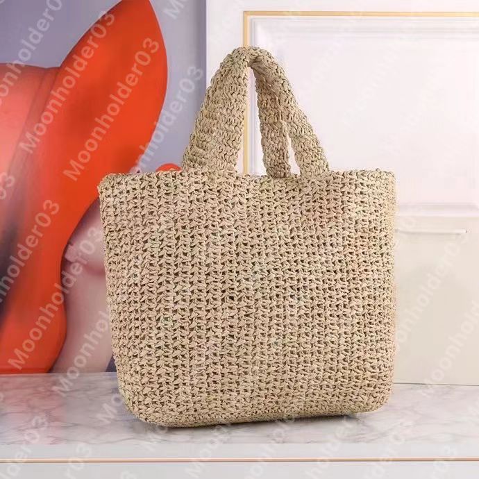 

Designer tote bags summer bedding bag Straw petit sac Raffia Women Luxury Handbags Knitting Hand Shoulder sac de luxe holiday beach Crochet purse totes dicky0750, Beige