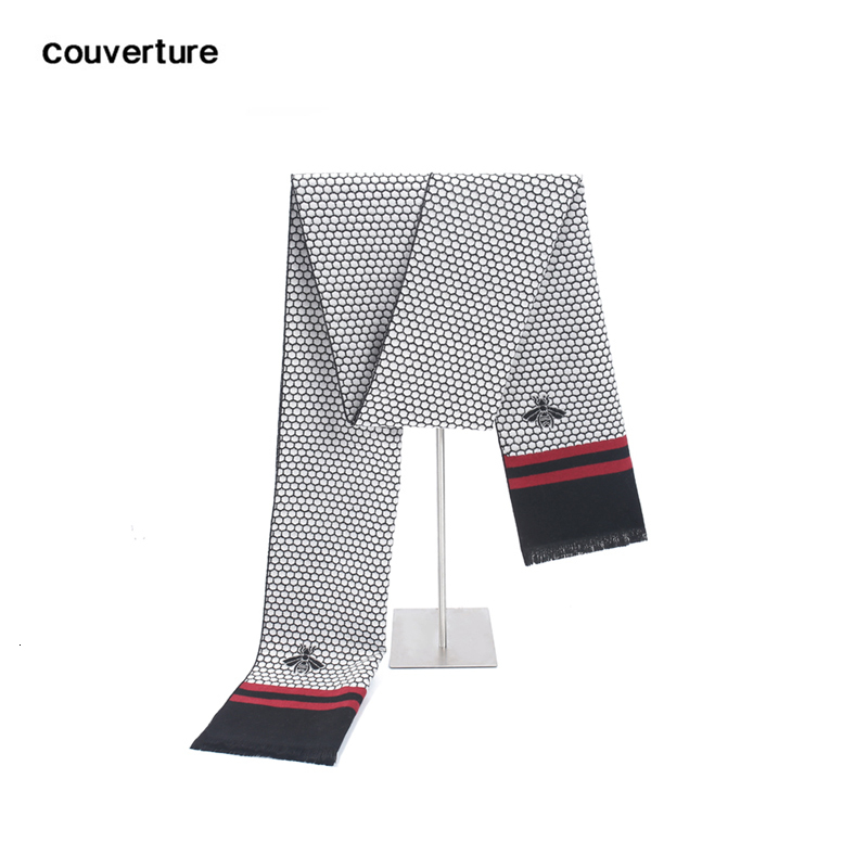 

Scarves Couverture fashion design bee men scarf brand luxury Business Casual Cachecol Cashmere cotton mens Shawl Wrap Winter scarves 230316
