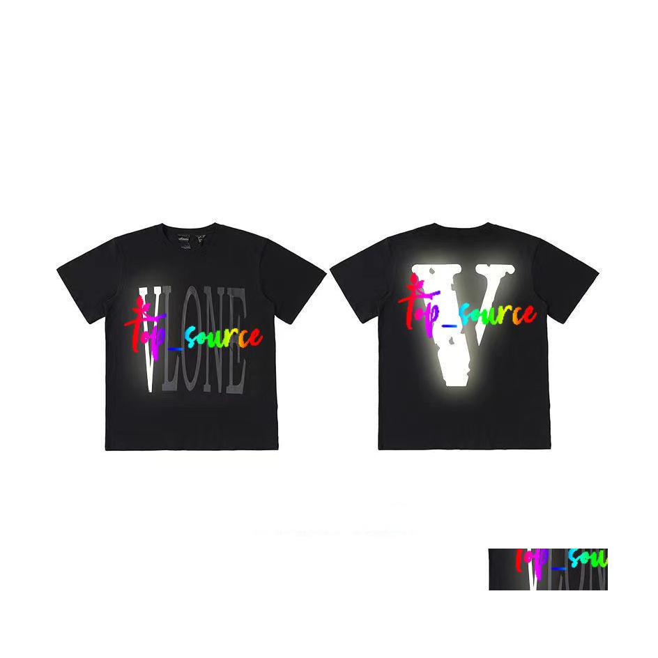 

2016 Men'S T-Shirts Summer Men And Women Classic Black White Designer Tshirt Loose Fashion Brand Top Mens S Casual Big V T Shirt Luxury C Dhyuo