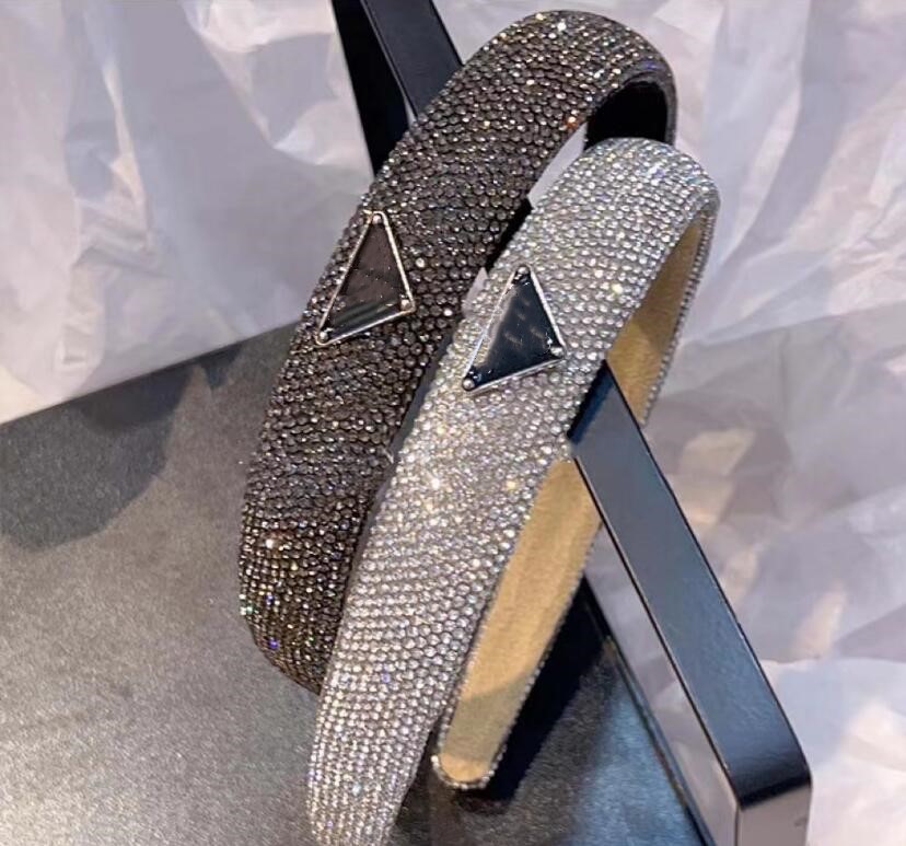 

Korean Letter Headbands Full Diamond Super Flash High Head Sponge Hair Ornament Female