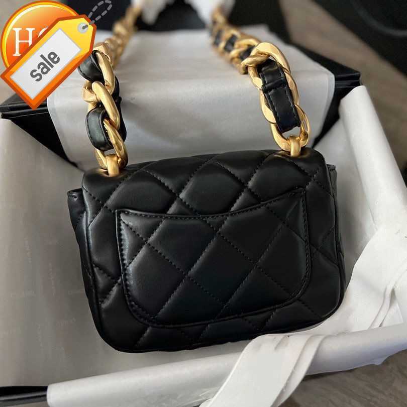 

Luxury Women's Brand Designers Shoulder Bags 2023 New Fashion Small Incense Square Fat Mini Chain Armpit Single Shoulder Crossbody Bag Factory Direct Sales, Black