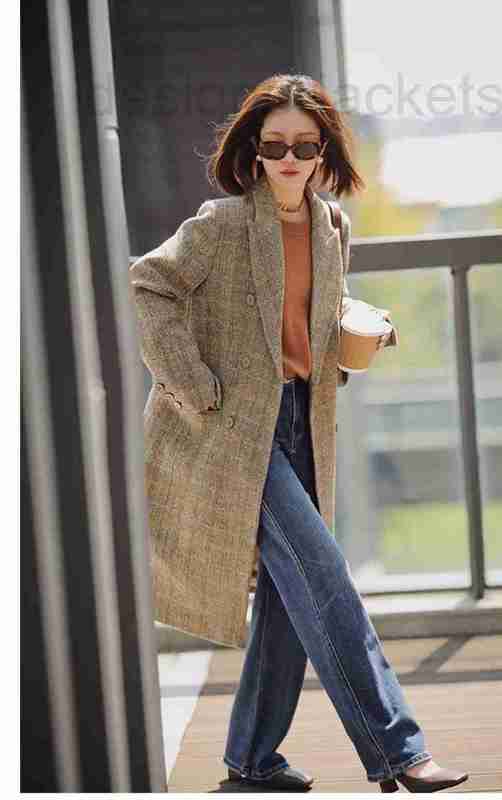 

Women' Jackets Designer brand windbreaker jacket New Women Fall Winter overcoat Tweed high-end Coat designer Fashion Leisure Spring C4I8, Logo-cel