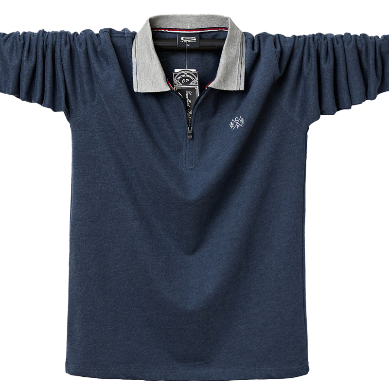 

Men's Polos Men Polo Shirt Autumn Casual Fashion Cotton Male Top Tees Long Sleeve Turn-down Collar Men's Polo Shirts Zippers Large Size 6XL 230317, Pink