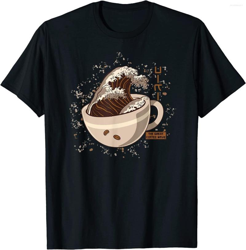 

Men's T Shirts The Great Kanagawa Coffee Cool O-Neck Cotton Shirt Men Casual Short Sleeve Tees Tops Harajuku, Xgm46161