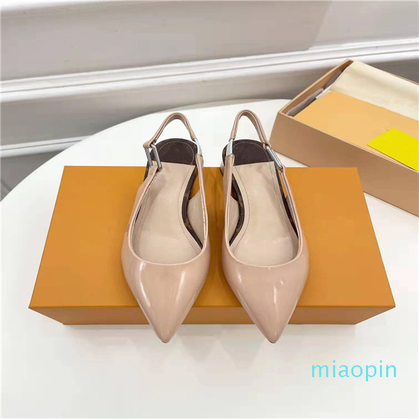 

2022 flat slingback ballerina takes inspiration Sandals Size 35-41, Khaki