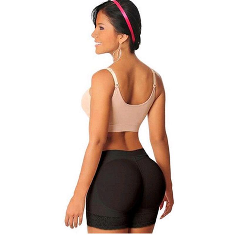 

Women' Panties Women Push Up Hip Padded Lifter Shaper Lace Trim Bodycon Slim High Waist Underpants Knickers Workout Gym Sport Underwear, Black