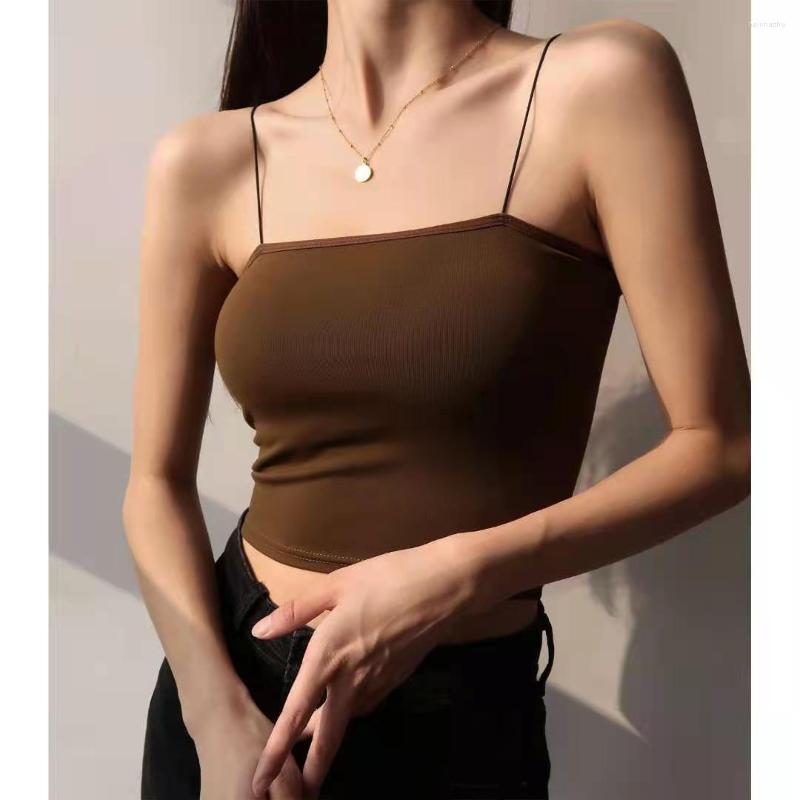 

Women's Tanks 2023 Summer Slim Sports Vest Sexy Women Short Sleeve Gray Tee Tank Tops Female Solid Black/White Korean Crop Y2k