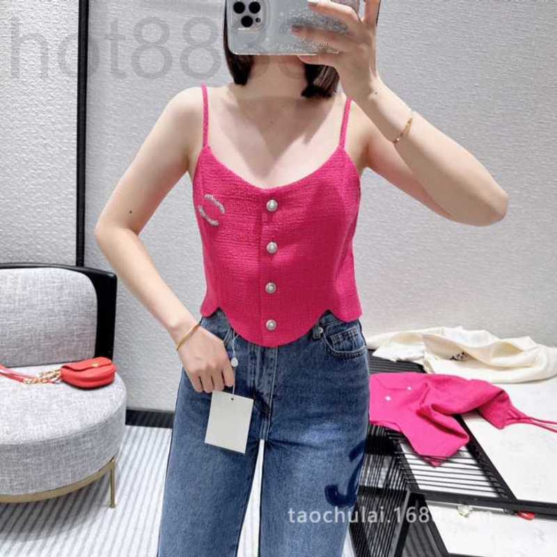 

Women's Tanks & Camis Designer High-end Clothing Comes Out Sexy Spicy Girl Unique Knitted Sling Vest for External Wear JYDX, Plum red
