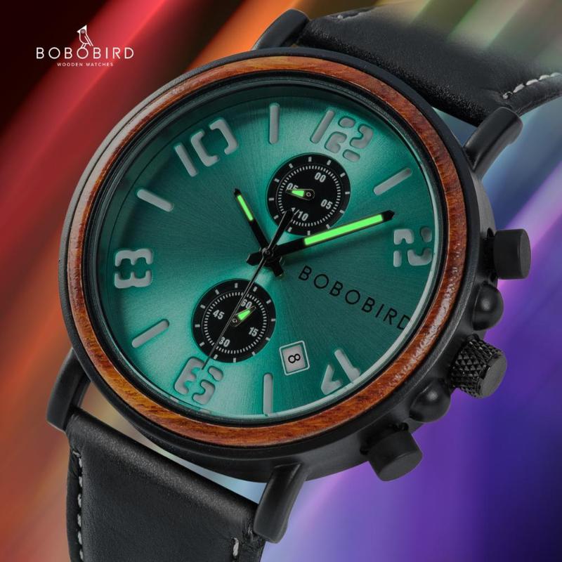 

Wristwatches Reloj Hombre BOBO BIRD Waterproof Watch Men Top Luxury Stylish Luminous Watches Date Display Wood Clock For Man OEM Drop, W-s28-2