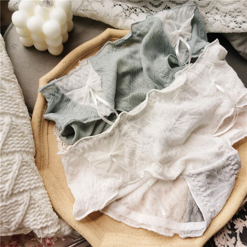 

Women's Panties Sweet Girl Ice Silk Hollow Out Mesh Lovely Lace Cute Sexy Women Underwear Low Waist Breathable Seamless Briefs Lingerie, Blue