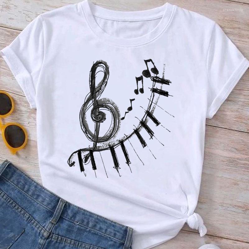 

Women' T Shirts Fashion Clothes Summer Tee Music Love Sweet 90s Ladies Cartoon Clothing Short Sleeve Graphic Shirt Women T-shirt Female Top, Mgq29047