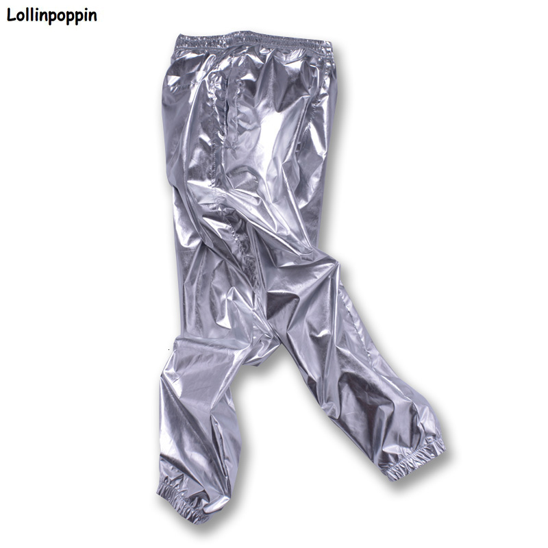 

Mens Pants Hip Hop Men Shiny Silver Street Dance Pants Mens Jogger Pants Elastic Waist Hiphop Dancing Trousers Streetwear 230317
