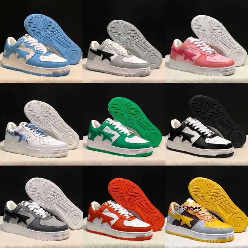 

2023 a Bathing Ape Low Casual Shoes Abc Camo Stars Man Sk8 Women White Green Red Black Yellow Sneakers
