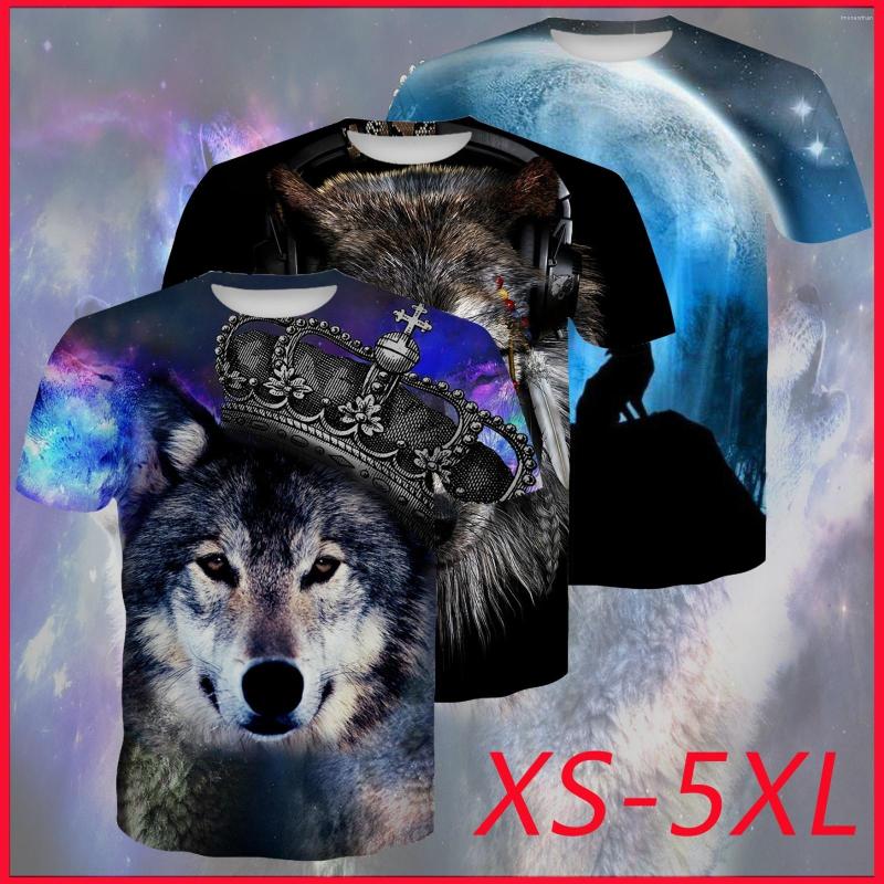 

Men's T Shirts Couple Unisex 3D Wolf Printed Short Sleeve Tops Shirt, Black