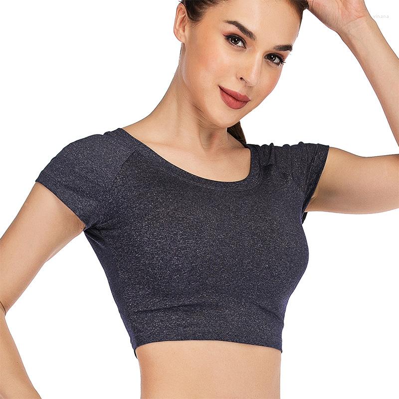 

Active Shirts Yoga Woman Sports Top Sleeveless Fitness Pilates Gym Clothes Women Shirt Exercise Equipment B40012, Gray blue