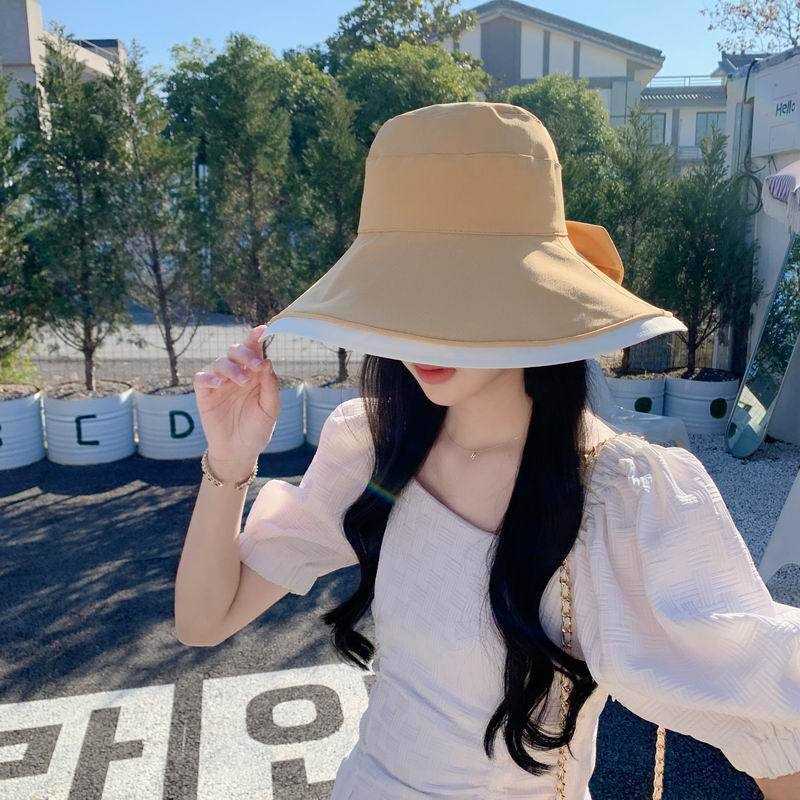 

Summer Hats Caps Men's Women's Hat Children New Big Eave Fisherman's Hat Summer UV Sunshade Sunscreen Hat Beach Hat, Beige