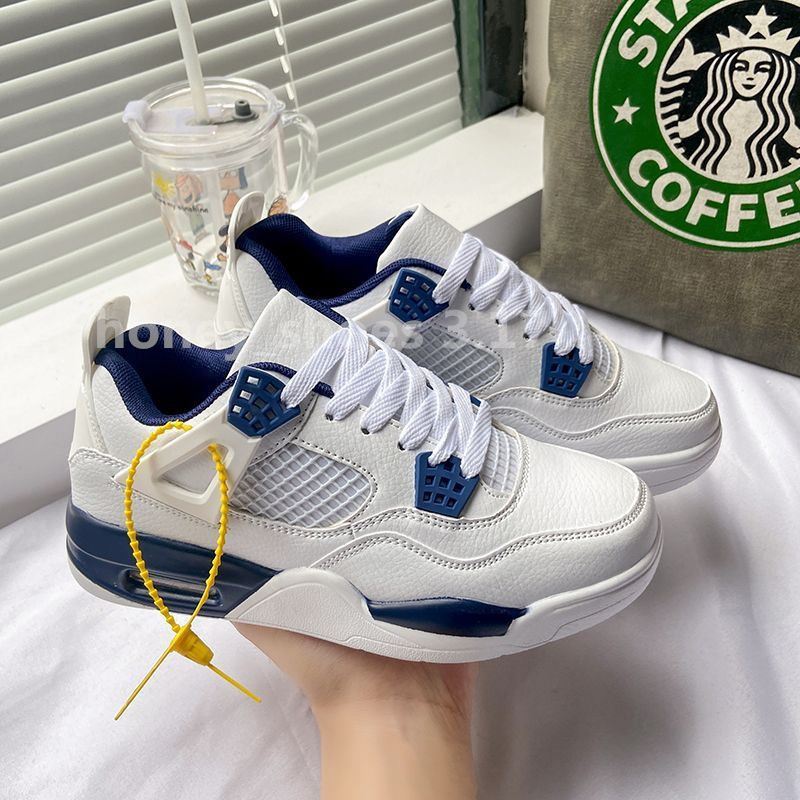 

4s basketball shoes Seafoam Military Black navy 4 men Red Thunder Photon Dust Sail Black Cat White Oreo Pure Money Infrared Cool Grey women mens sneakers 36-48 H317, Color 17