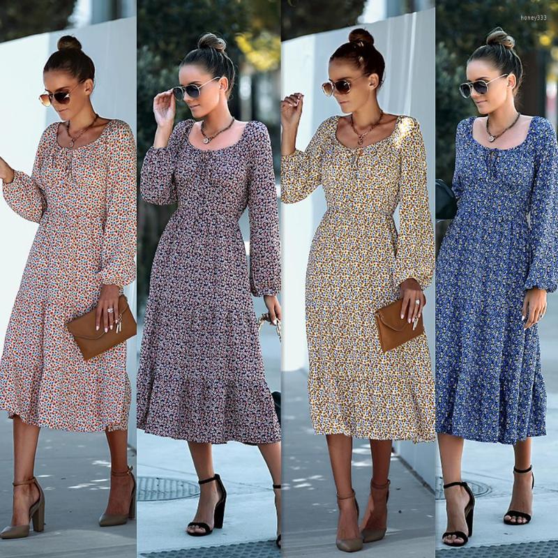 

Casual Dresses Women' Dress Summer Floral Long Sleeved Loose, Black