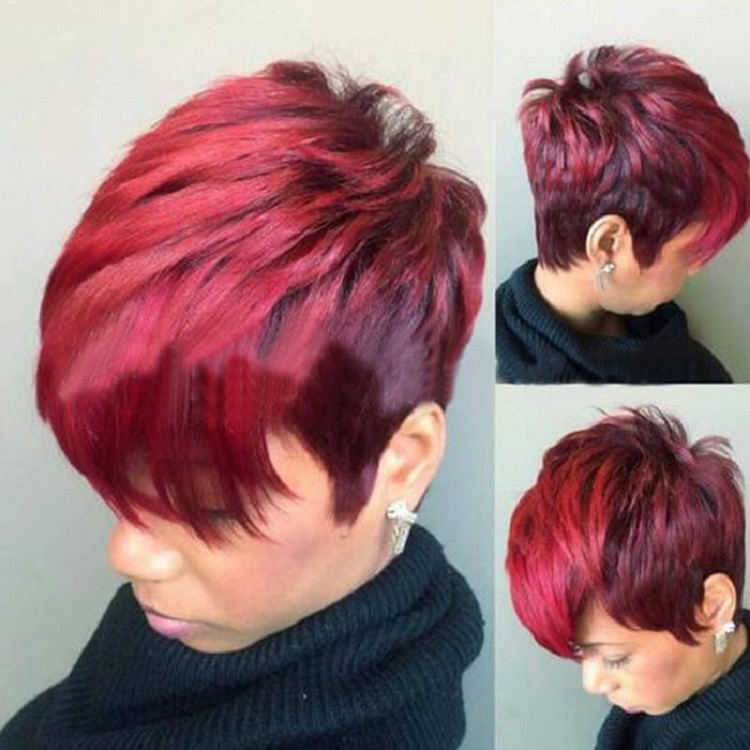 

Europe and the United States Reddish brown with cropped hair for both men and women, Mix color