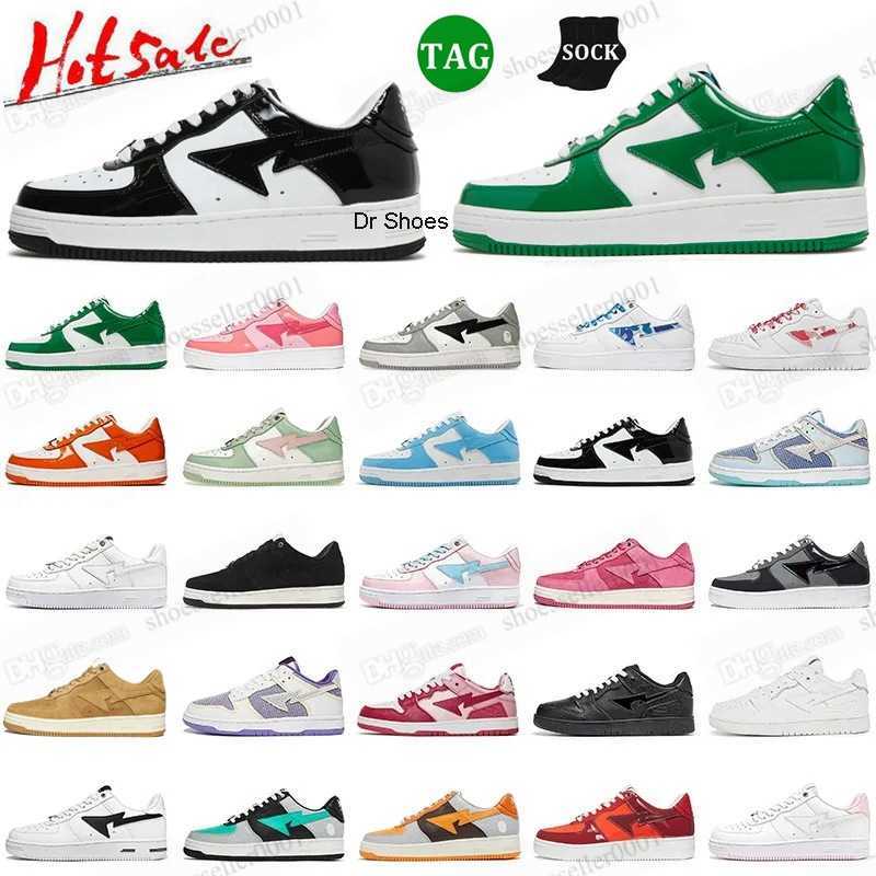 

Apes Sta sk8 Casual shoes Bapesta Designer Nigo men women Bapestas white black stas Patent Leather M2 Comics blue red Bordeaux beige suede