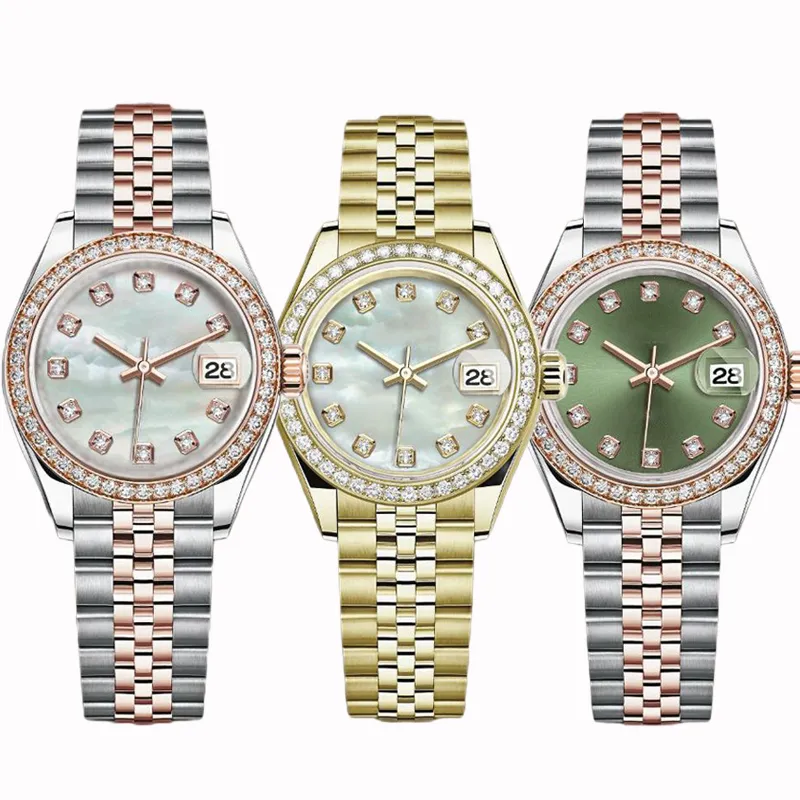

wristwatch for women designer diamond watches womens automatic rose Gold date size 36MM 31MM 28MM Sapphire glass waterproof Montres pour dames ladies iced out watch, Option 1